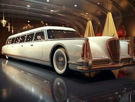 limousine utställning. generativ ai foto
