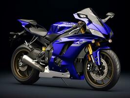 Yamaha yzf-r6 utställning. generativ ai foto