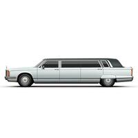 limousine på vit bakgrund. generativ ai foto