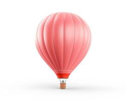 roziere ballong hybrid gas och varm luft på vit bakgrund. generativ ai foto