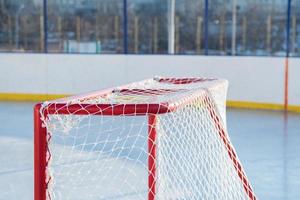hockeymål på isen foto