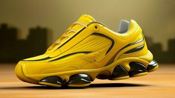 en gul sporter sko med elegant design foto