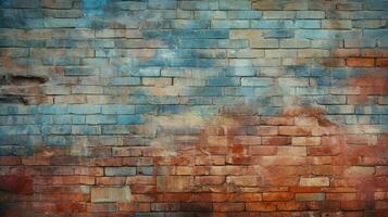 abstrakt mönster av riden tegel vägg en bakgrund foto