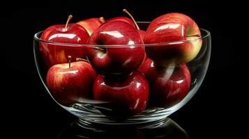 äpple färsk frukt i glas behållare foto