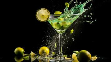 cocktail firande Martini citron- kalk whisky foto