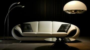 bekväm soffa modern lampa elegant Hem dekor foto