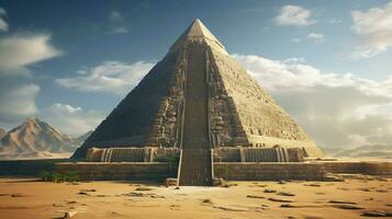 majestätisk pyramid form vördnad inspirerande gammal civilisation foto