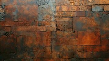 rostig metall vägg med abstrakt texturerad mönster foto