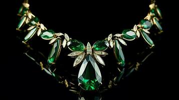 skinande ädelsten halsband speglar elegans och glamour foto