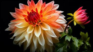 vibrerande dahlia blomma en gåva av natur skönhet i sommar foto