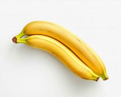 Foto av banan isolerat på vit bakgrund. generativ ai