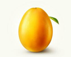 Foto av saipan mango isolerat på vit bakgrund. generativ ai