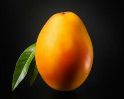 Foto av mango isolerat på vit bakgrund. generativ ai