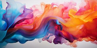 abstrakt färgrik grafisk rörelse på bakgrund, kreativ vågor av lutning Färg rök och flytande, ai generativ foto