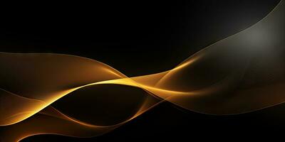 strålnings guld vågor kaskad diagonalt. ai generativ. foto