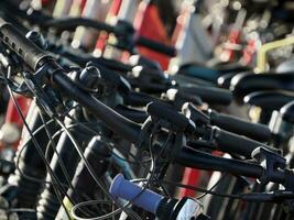 bycicle detalj i porquerolles ö Frankrike panorama landskap foto