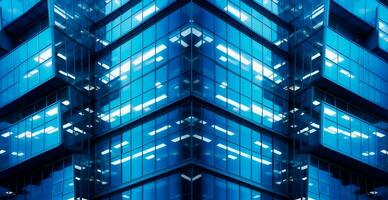 finansiell distrikt, företag skyskrapa, panorama- glas textur - ai genererad bild foto
