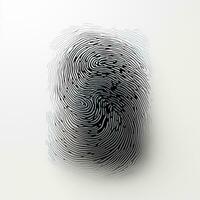 hand fingeravtryck på en vit bakgrund - ai genererad bild foto