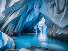 glaciär och isberg på de kulsarlon glaciär lagun, Island, is grotta foto