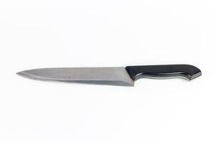 kniv isolerat på vit bakgrund med klippning väg. kök kniv. foto