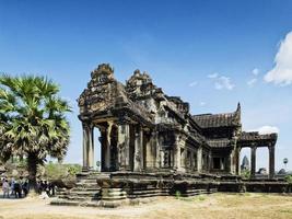 angkor wat berömda buddhistiska gamla landmärke tempelruiner detalj nära siem skörd kambodja