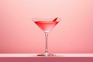 rosa jordgubb alkoholhaltig cocktail. margarita. generativ ai foto