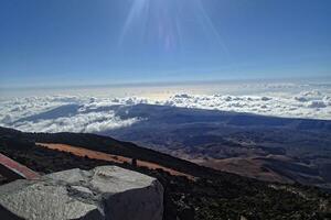 tömma landskap med de spanska topp vulkaner på teneriffa, kanariefågel öar foto