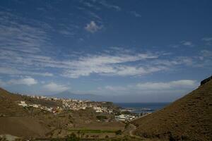 sommar naturlig landskap av de kanariefågel ö gomera i Spanien foto