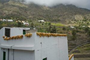 original- färgrik hus på de spanska ö av kanariefågel gomera foto