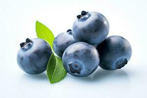 färsk mogen gott organisk blåbär, ai generativ foto