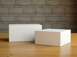 kartonger låda attrapp med isolerat bakgrund ai generativ foto