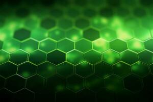 abstrakt nätverkande en grön vaxkaka gitter skapar en vibrerande digital bakgrund ai genererad foto