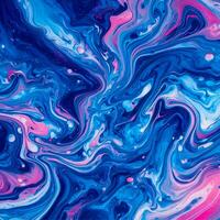 marmorerad blå och rosa abstrakt bakgrund. flytande marmor lutning blandning bläck mönster vattenfärg syra tvätta textur färgrik foto
