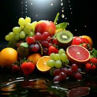 skapa gott hopkok med en mängd av frukt och vegetabiliska blandningar för social media posta storlek ai genererad foto