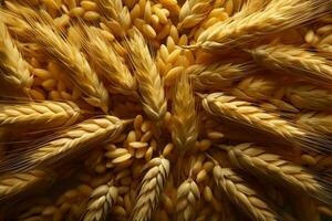 hälsosam hela spannmål korn, en näringsmässiga kraftverk för din diet ai genererad foto