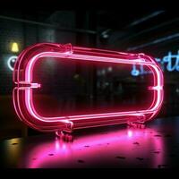 modern chatt symbol en djärv rosa neon element för uppmärksamhet för social media posta storlek ai genererad foto