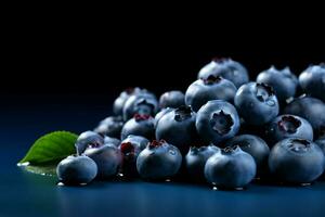 naturer frikostighet blåbär bakgrund perfekt för organisk produkt befordran ai genererad foto