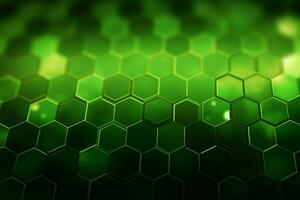 abstrakt nätverkande en grön vaxkaka gitter skapar en vibrerande digital bakgrund ai genererad foto