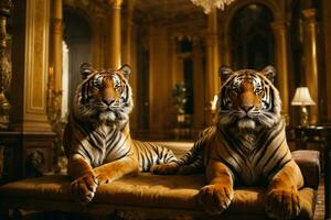 bengal tiger tapet ai genererad foto