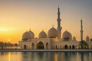 sharjah stor moské i dubai. bakgrund. ai generativ proffs Foto