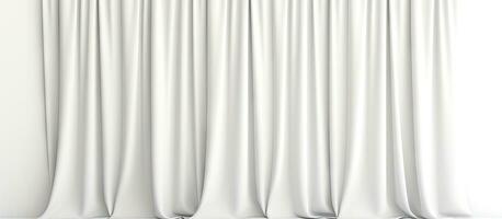 red isolerat vit gardiner med klippning väg på vit bakgrund foto