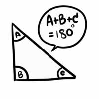 tecknad serie av matematik matematik, triangel form foto