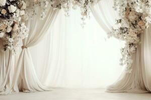 ai genererad bröllop båge med blommor foto