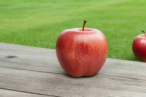 röd äpple. bakgrund. ai generativ proffs Foto