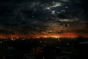 himmel i de natt. hög kvalitet. ai generativ foto