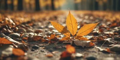 höst säsong leafs växt scen ai genererad foto