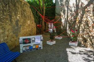 blomsterfestival i girona temps de flors, spanien. 2018 foto