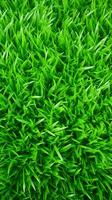ai generativ grön gräs bakgrund och textur foto