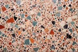 färgrik terrazzo textur, Flerfärgad terrazzo textur bakgrund, terrazzo mosaik- kakel, terrazzo marmor bakgrund, ai generativ foto