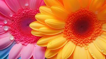 Färg färgrik blomma bakgrund stänga ai genererad foto